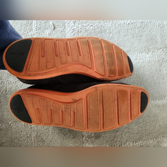 Cole Haan Men's Lunargrand Brown Suede Shoes with Orange Sole, Size 9.5 - Picture 5 of 10